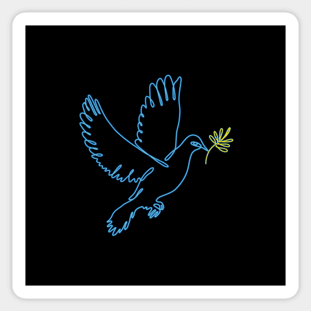 Dove with olive branch Sticker by DanielK